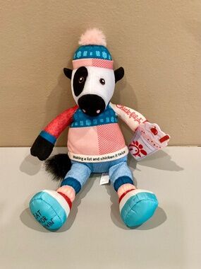 Chick-fil-A 10” Holiday Plush Stuffed Cow Holding A Milkshake Collectible 2023